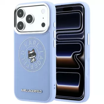 Karl Lagerfeld Point & Choupette Sketch MagSafe ovitek za Apple iPhone 18 Pro / 17 Pro, moder (KF003299)