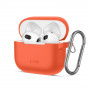 Tech-Protect Silicone Hook ovitek za Apple AirPods 3 s karabinom, Neon Orange