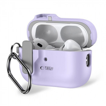 Tech-Protect Slim Hook ovitek s karabinom za Apple AirPods Pro 1 / 2, Lavender