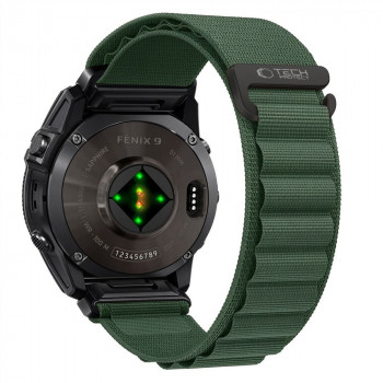 Tech-Protect Nylon Pro pašček za uro za Garmin Fenix 5X / 5X Plus / 6X / 6X Pro / 7X / 8 / 8 Pro / 9 / 9 Pro (47 mm), military green