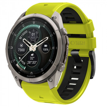 Tech-Protect Iconband Pro THP6051 pašček za uro za Garmin Fenix 5X / 5X Plus / 6X / 6X Pro / 7X / 8 / 8 Pro / 9 / 9 Pro (47 mm), lime / črn