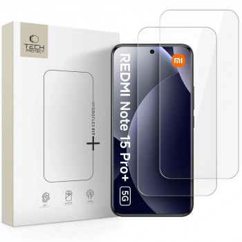 Tech-Protect Hydroflex Fit+ hidrogel folija za Xiaomi Redmi Note 15 Pro+ Plus 5G / POCO M8 Pro (2 kosa), prozorna