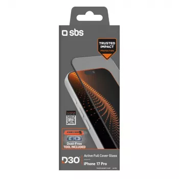 SBS D3O kaljeno steklo z aplikatorjem za iPhone 17 Pro (1 kos)