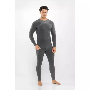 Viking Altis Man Set moški komplet merino spodnjega perila, temno zelena, L
