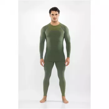 Viking Altis Man Set moški komplet merino spodnjega perila, temno zelena, L