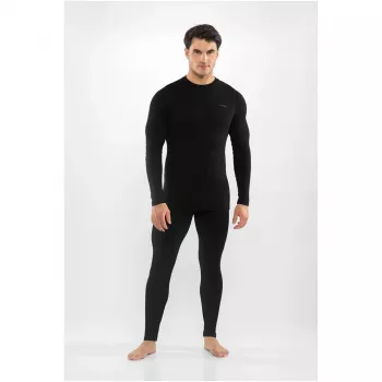 Viking Meriboo Man Set moški komplet merino spodnjega perila, črn, L