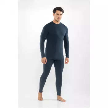 Viking Meriboo Man Set moški komplet merino spodnjega perila, mornarsko moder, L