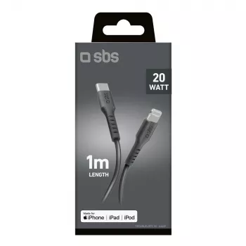 SBS TECABLELIGTC1K kabel USB-C na Lightning, 1 m, črn