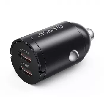 Orico MiniRing MR-30-2C 30W 2x USB-C avtomobilski polnilnik, črn