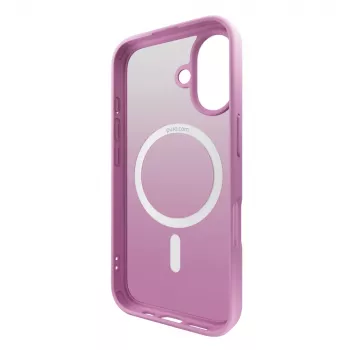Puro Gradient MagSafe silikonski ovitek za iPhone 16, roza