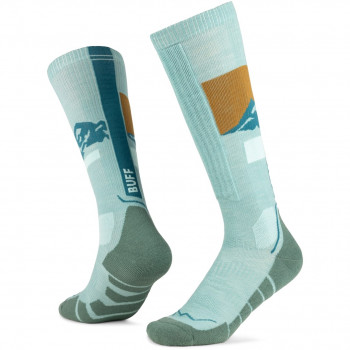 Buff Merino HW Over The Calf nogavice HWO1 Sea Green, L