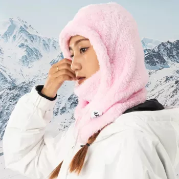 Qunature Arctic Velvet smučarska balaklava, velikost M, roza