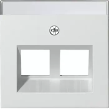 Gira 264027 System 55 pokrov za Modular Jack 30 stopinj 2-mestni, čisto bel svilnato mat