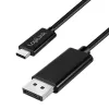 LogiLink CUA0121 kabel USB 3.2 Gen2 Type-C, C/M na DP/M, bi-di, 8K/60 Hz, kovina, črn, 3 m
