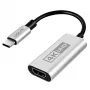 Adapter LogiLink CUA0115 USB 3.2 Gen1 Type-C, C/M na HDMI-A/F, 4K/60 Hz, kovina, črno-srebrn, 0,15 m