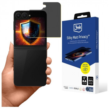 3MK Silky Matt Privacy matasta zaščitna folija za zaslon z zasebnostjo za Samsung Galaxy Z Flip6 / Z Flip7 FE