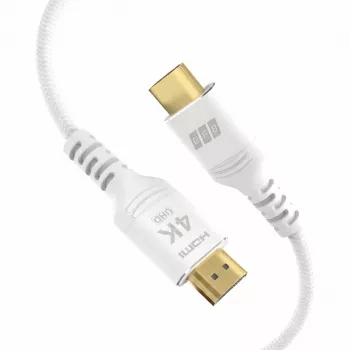 EFB Elektronik HDMI-20-00013 HDMI kabel High Speed z Ethernetom, 4K60Hz, 18 Gbit/s, 2 m, bel, združljiv s HDMI 2.0