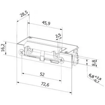 BIRA HARTTE XS serija električni odpiralnik vrat XS00UM, 12-24 V AC/DC, standard, z nadzorom