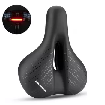 Rockbros 38218916002 MTB sedež za kolo z lučjo, črn