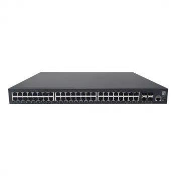 LevelOne GTP-5271DP upravljano stikalo L3 PoE+, 48 x Gigabit PoE, 4 x 10G SFP, 400 W, 19 inch