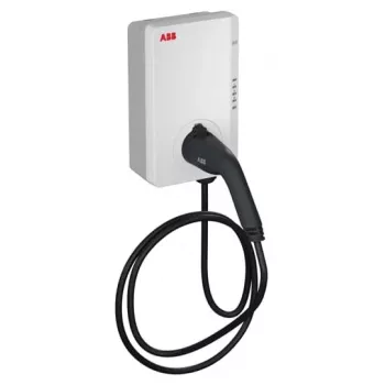 ABB Terra AC TAC-W22-G5-R-C-0 stenska polnilnica za električna vozila, 22 kW, Type 2, 5 m kabel, bela