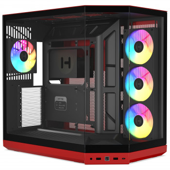 HYTE Y50 Wild Cherry ohišje PC, rdeče, kaljeno steklo x 3