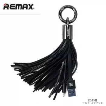 REMAX Apple Tassels Ring podatkovni kabel za Lightning črn