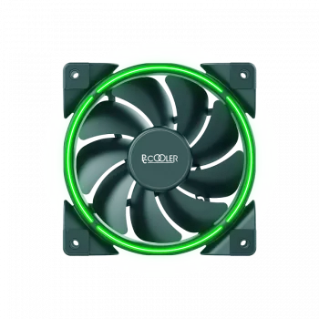 120-mm ventilator ohišja PCCOOLER CORONA zelen, 1000–1800 vrt/min, 120 mm